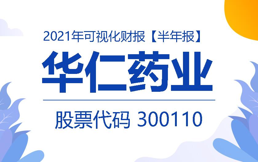 一图读财报：华仁药业2021上半年营收同比增长330.63%